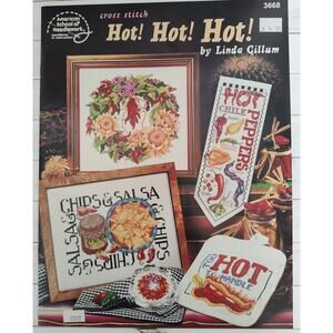 Hot Hot Hot Chili Peppers, Chips & Salsa, Wreaths Cross Stitch Patterns